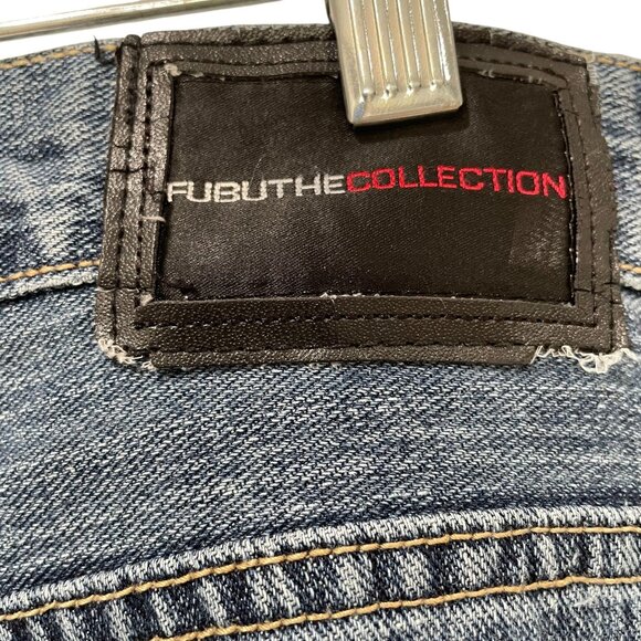Fubu Y2K Baggy Jeans W40L34 Embroidered Pocket Streetwear Denim Vintage - Picture 5 of 14